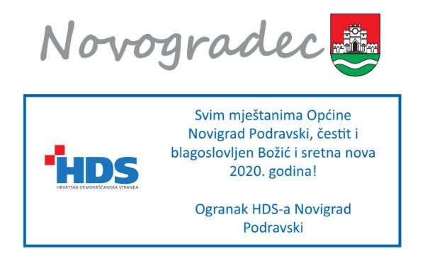 Čestitka ogranka HDS-a Novigrad Podravski mještanima općine